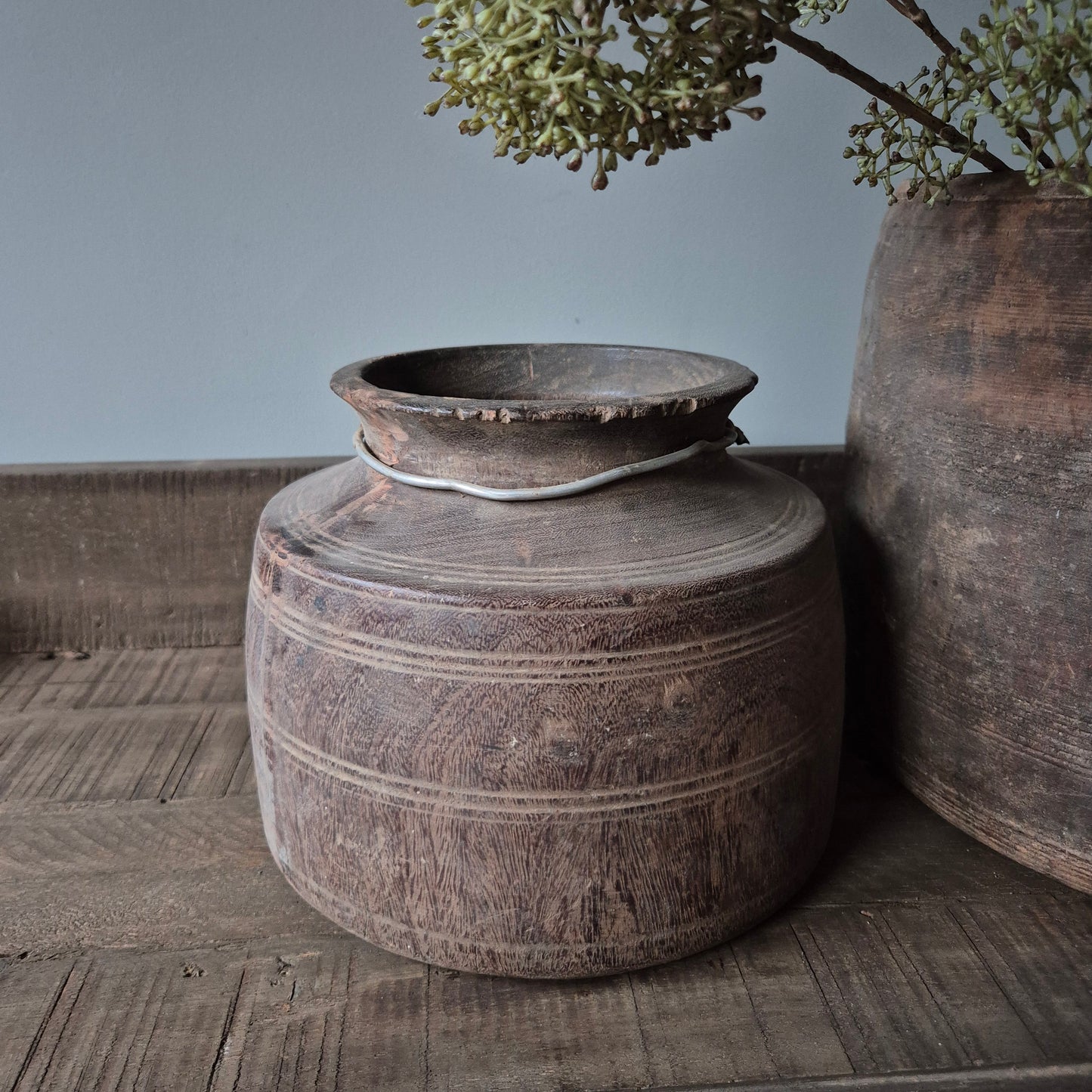 Oud houten kruik nr. 4 (links)