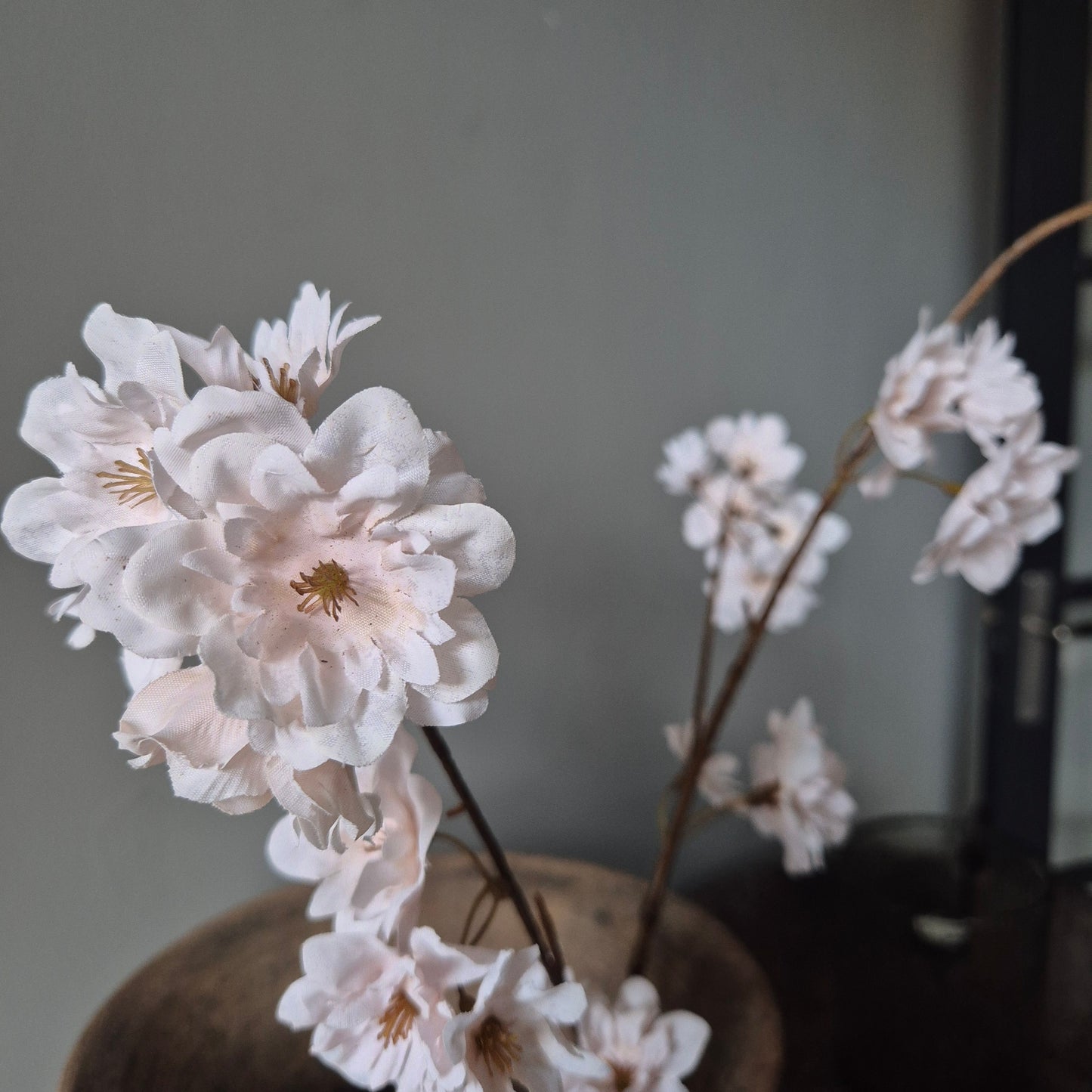 Kunsttak kersenbloesem wit 85cm