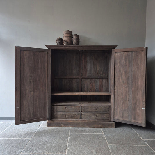 Landelijke tv kast | met lades | driftwood