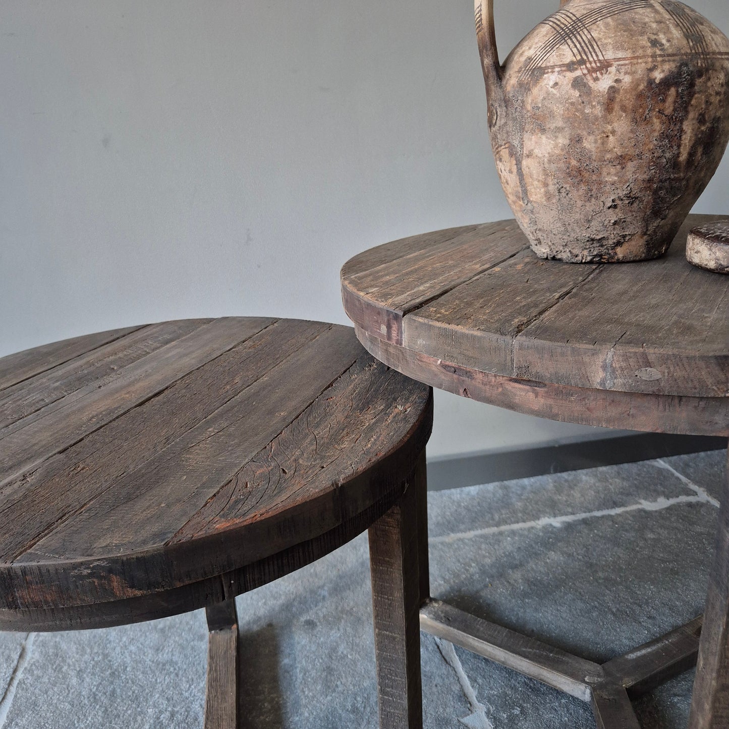 Salontafel rond driftwood | set van 2
