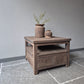 Salontafel driftwood vierkant | 2 lades