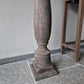 Houten baluster vloerlamp incl. shabby kap | vergrijsd