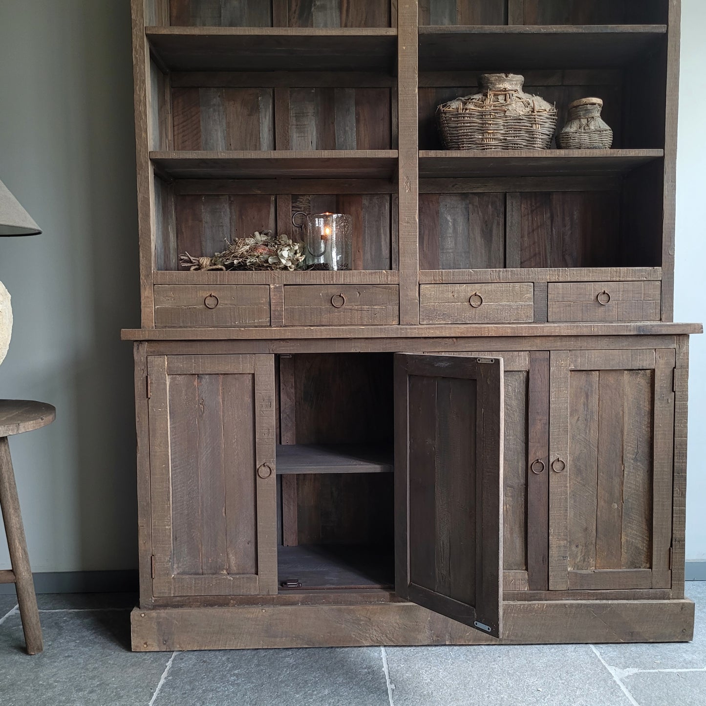 Buffetkast open | driftwood oud hout