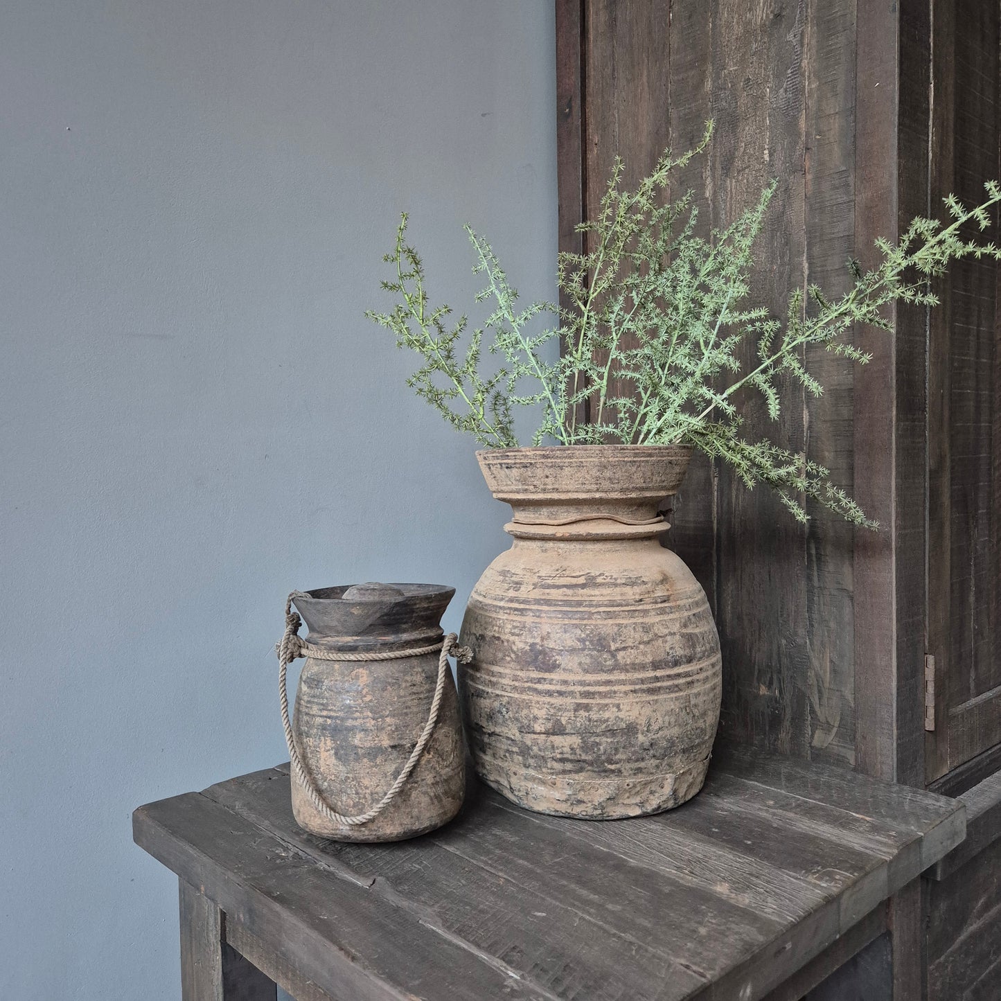 Oud houten kruik nr. 128 (rechts)