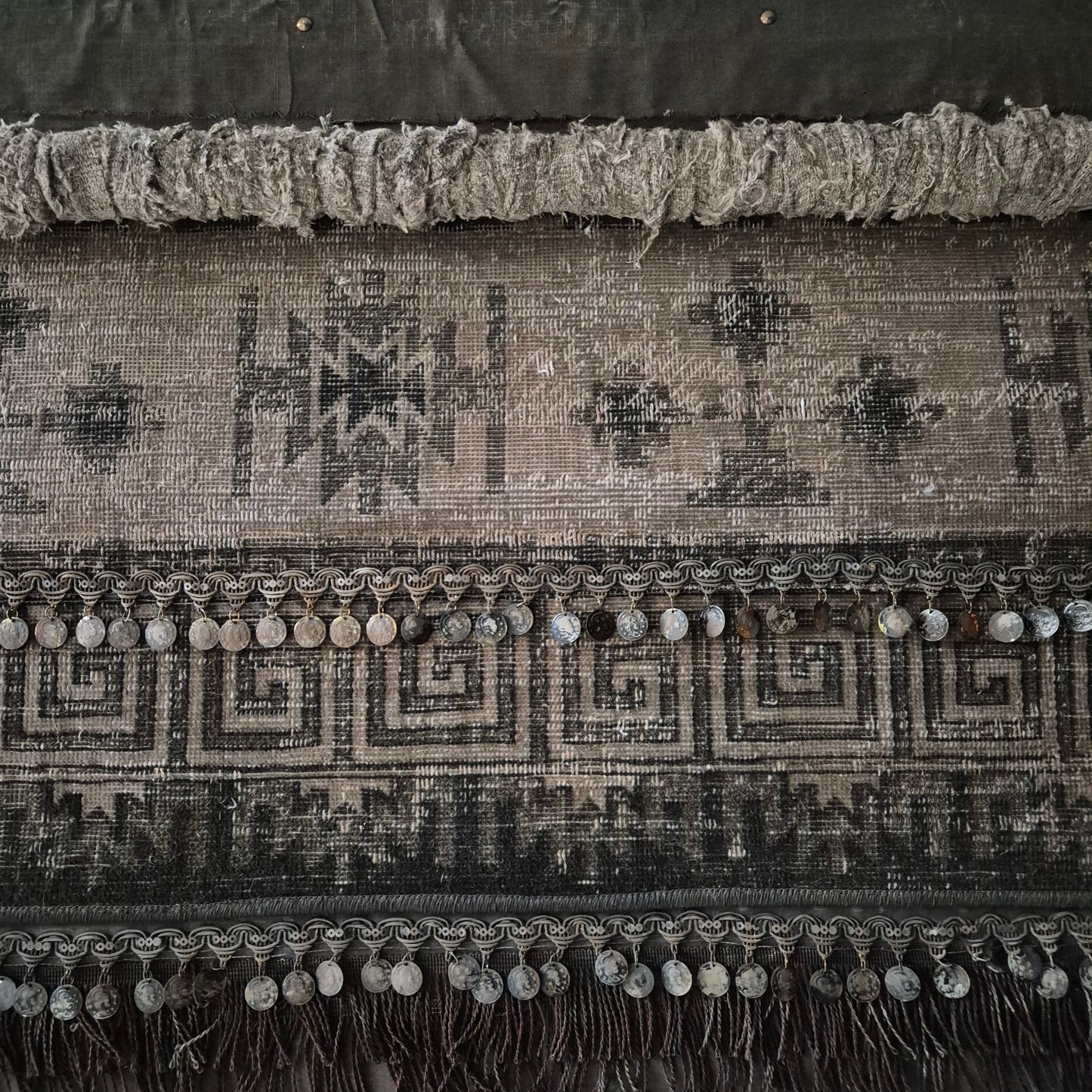 Uniek handgemaakt wanddoek kelim XL San7