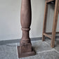 Houten baluster vloerlamp Umber incl. shabby kap | vierkant