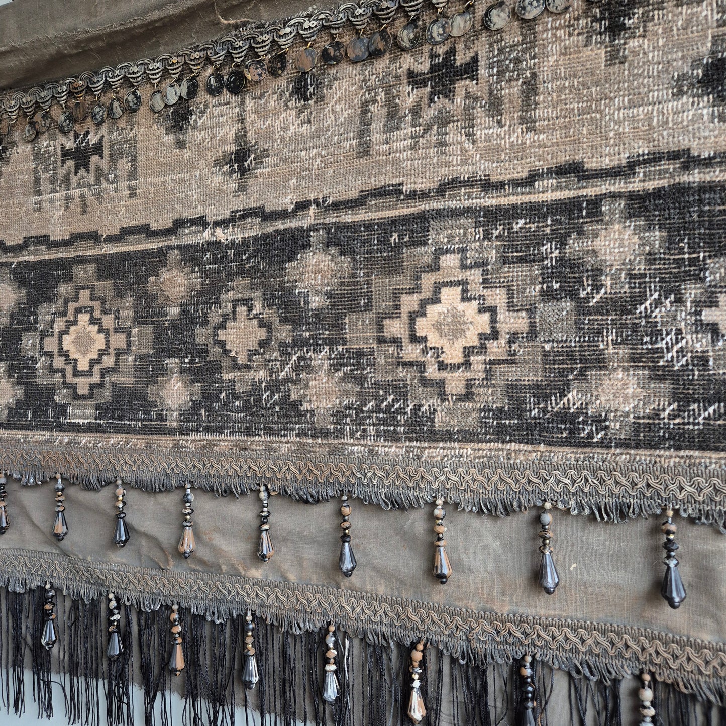 Uniek handgemaakt wanddoek kelim San7