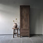 Hoge landelijke kast 1-deurs | 2-lades driftwood