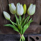 Bos kunst tulpen wit creme 25cm
